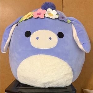 Squishmallows Plush Milanda Donkey Easter Floral Crown 16 Inches